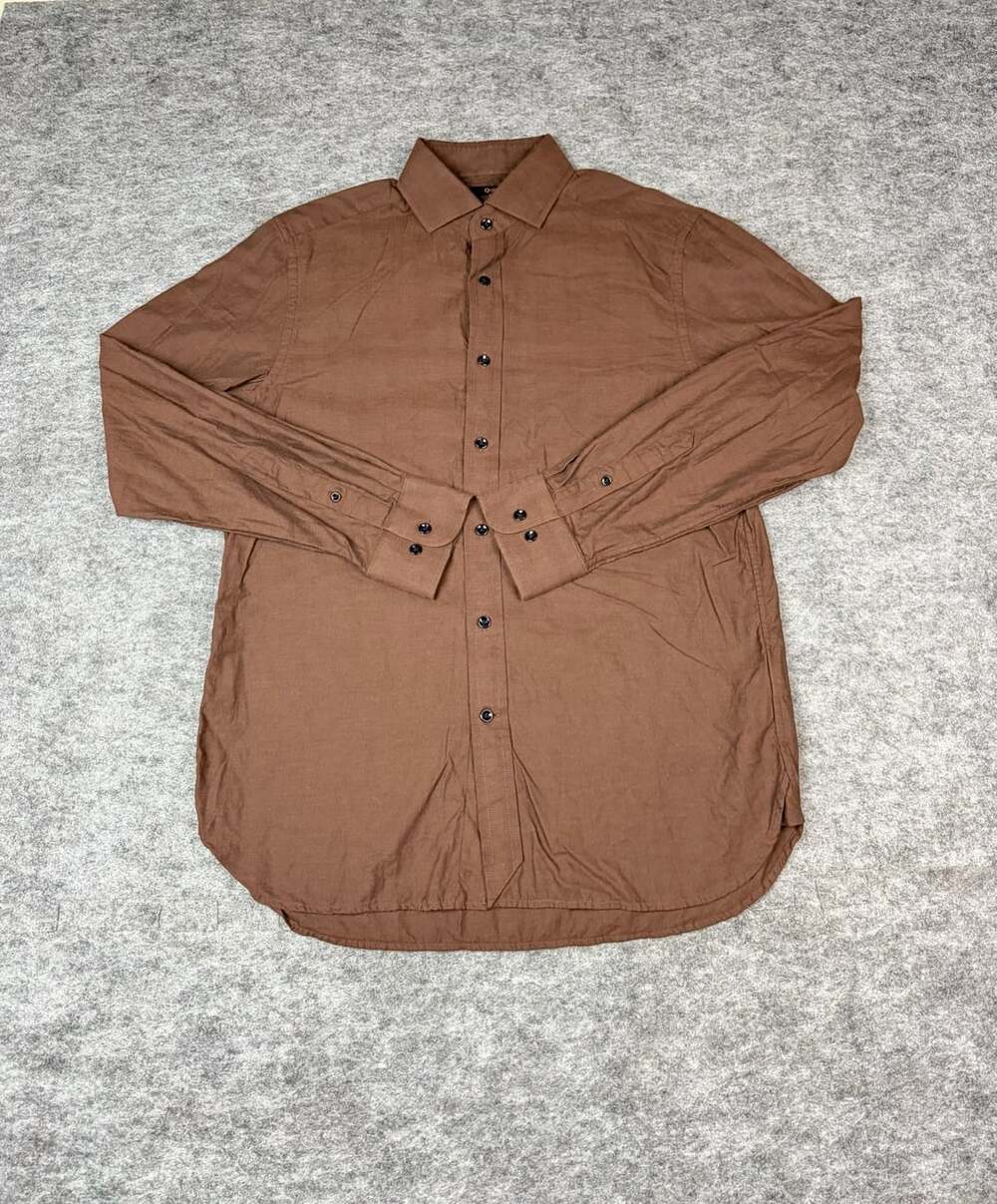 Quince Button-Up Shirt Size M Brown Long Sleeve Collared